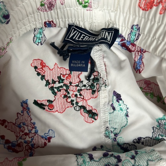 Vilebrequin Men's Watercolor Turtle Print Superflex Swim Trunks XS - Picture 16 of 16